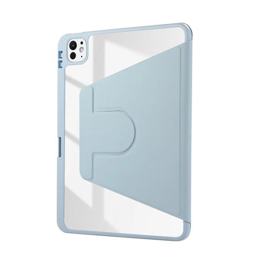 For iPad Pro 11 2025 / 2024 ENKAY 360 Rotation PMMA Leather Smart Tablet Case with Pen Slot(Grey) by ENKAY