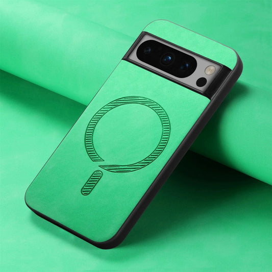 For Google Pixel 9 Pro XL Retro Magsafe Magnetic PU Back Cover Phone Case(Green) by buy2fix