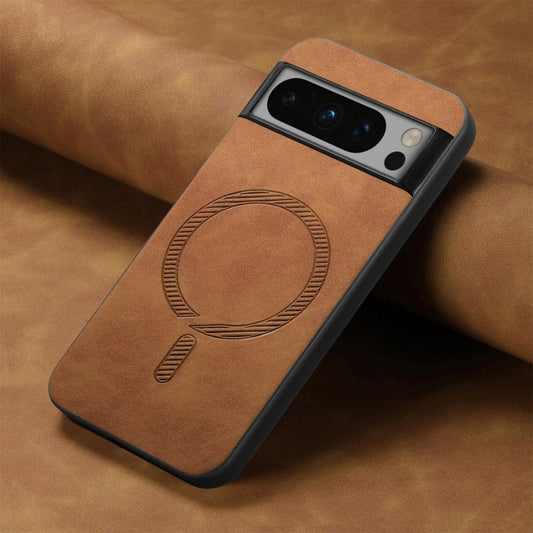 For Google Pixel 9 Pro XL Retro Magsafe Magnetic PU Back Cover Phone Case(Brown) by buy2fix