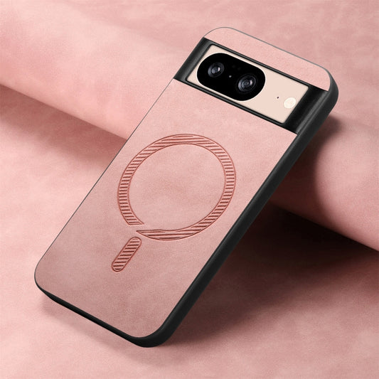 For Google Pixel 9 / 9 Pro Retro Magsafe Magnetic PU Back Cover Phone Case(Pink) by buy2fix