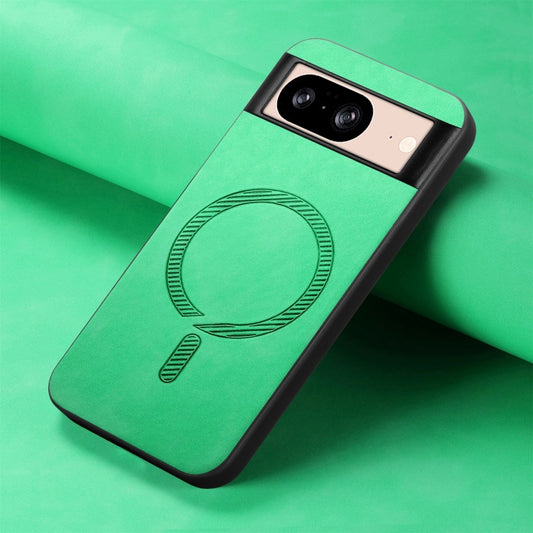 For Google Pixel 9 / 9 Pro Retro Magsafe Magnetic PU Back Cover Phone Case(Green) by buy2fix