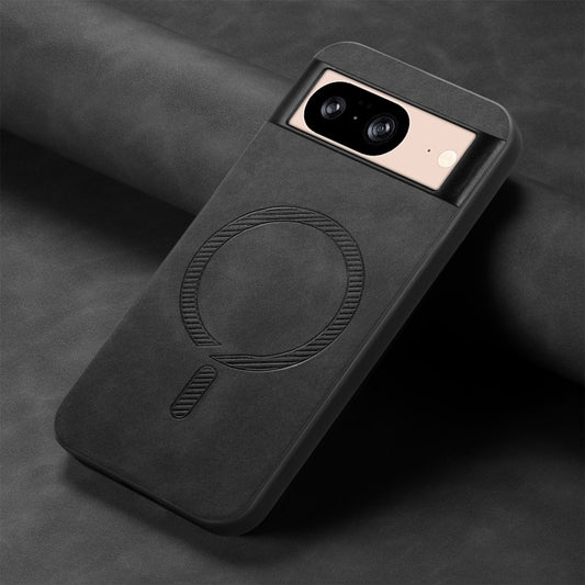 For Google Pixel 9 / 9 Pro Retro Magsafe Magnetic PU Back Cover Phone Case(Black) by buy2fix