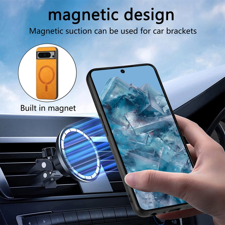 For Google Pixel 10 Retro Magsafe Magnetic PU Back Cover Phone Case(Black) - Google Cases by buy2fix | Online Shopping UK | buy2fix
