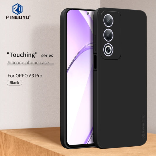 For OPPO A3 Pro Global PINWUYO Sense Series Liquid Silicone TPU Phone Case(Black) by PINWUYO