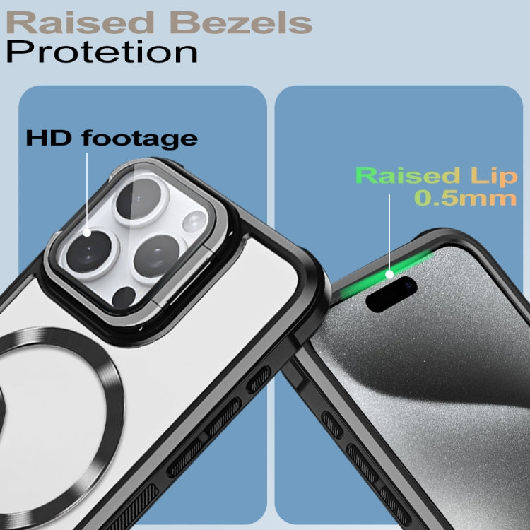 For iPhone 16 Plus CD-grain Magsafe Acrylic Hybrid TPU Phone Case(White) by buy2fix
