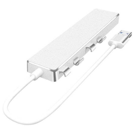 ADS-301A USB 3.0 to Type-C + USB 3.0 / 2.0 4-Ports Hub Laptop Expander(Silver) by buy2fix