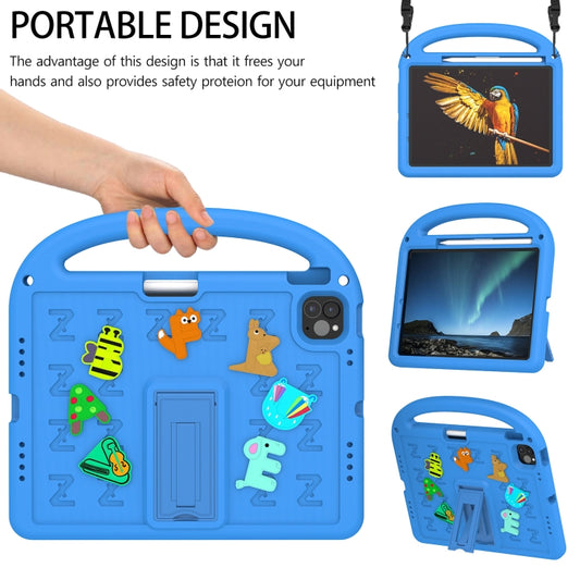 For iPad Pro 11 2025 / 2024 Cartoon Sparrow EVA Shockproof Tablet Case(Blue) by buy2fix