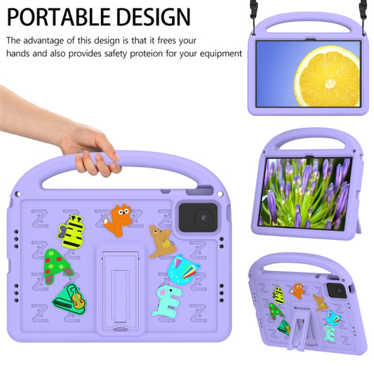 For Lenovo Tab M11 / Xiaoxin Pad 11 2024 Cartoon Sparrow EVA Shockproof Tablet Case(Taro Purple) by buy2fix