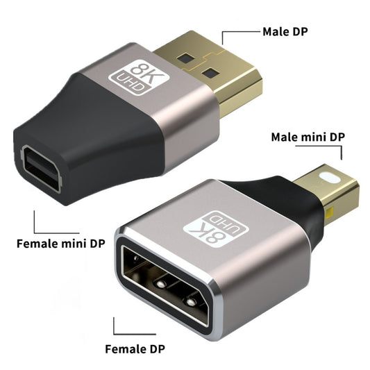 JUNSUNMAY 8K 60Hz Male Mini Displayport to Female Displayport Adapter DP Converter by JUNSUNMAY