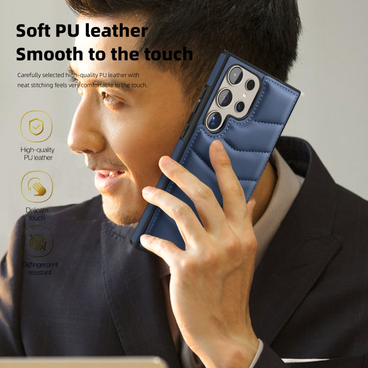 For Samsung Galaxy S23+ 5G Down Jacket Card Bag Holder MagSafe Phone Case(Royal Blue) by buy2fix