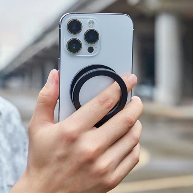 D59 Aluminum Alloy Finger Ring Grip MagSafe Dual Magnetic Phone Back Dual Ring Holder - Ring Holder by buy2fix | Online Shopping UK | buy2fix