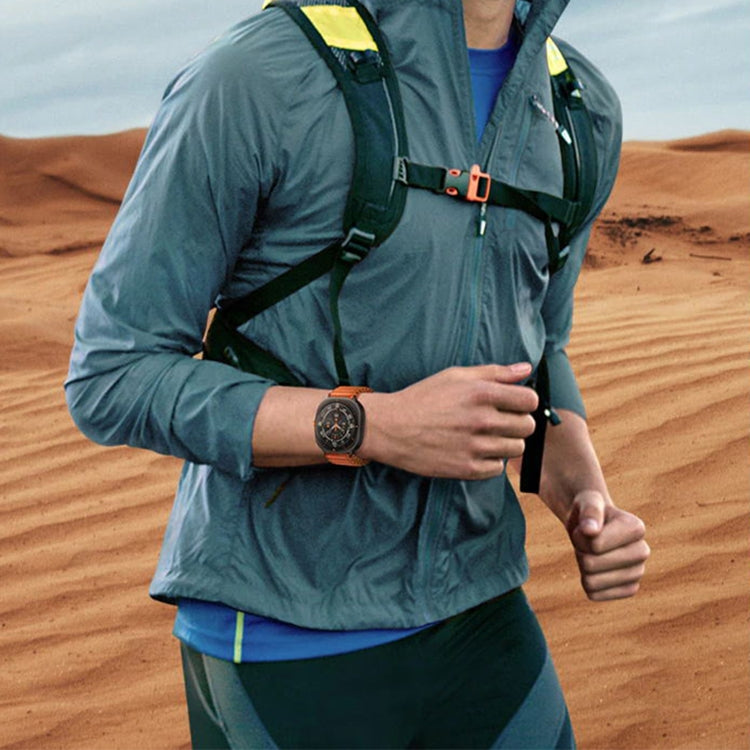 For Samsung Galaxy Watch Ultra 47mm Ocean Style Magnetic Buckle Braided Watch Band(Orange) by buy2fix