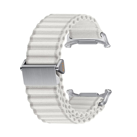 For Apple Watch Ultra 2 49mm Off Road Magnetic Buckle Braided Nylon Watch Band(White) by buy2fix