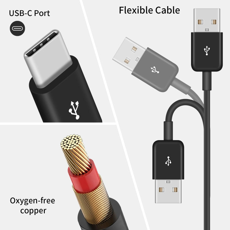 JUNSUNMAY 6 in 1 USB 2.0 to Type-C Splitter Cable, Length:0.5m - USB-C & Type-C Cable by JUNSUNMAY | Online Shopping UK | buy2fix