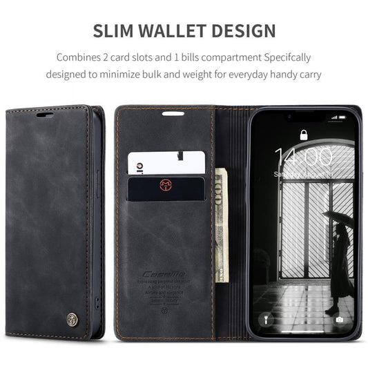 For iPhone 16e CaseMe 013 Multifunctional Horizontal Flip Leather Phone Case(Black) - iPhone 16e Cases by CaseMe | Online Shopping UK | buy2fix