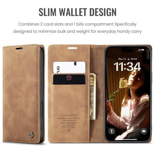 For iPhone 17 CaseMe 013 Multifunctional Horizontal Flip Leather Phone Case(Brown) - iPhone 17 Cases by CaseMe | Online Shopping UK | buy2fix