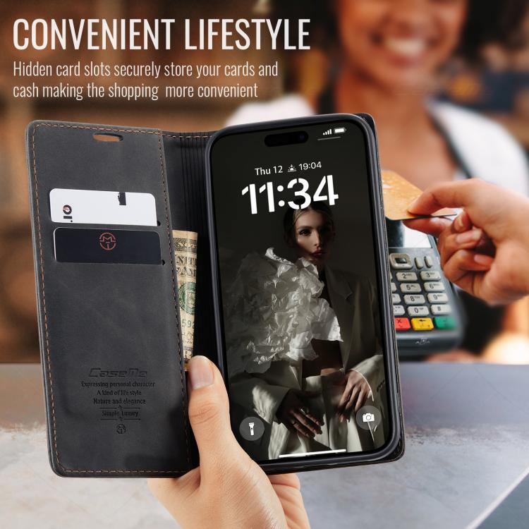 For iPhone 17 CaseMe 013 Multifunctional Horizontal Flip Leather Phone Case(Black) - iPhone 17 Cases by CaseMe | Online Shopping UK | buy2fix