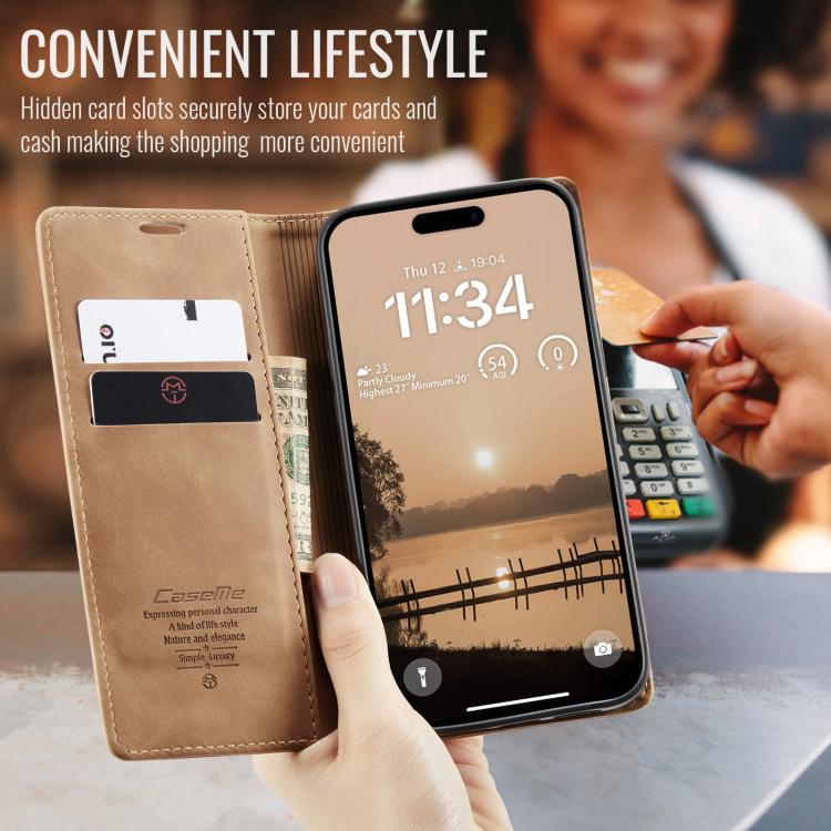For iPhone 17 Pro CaseMe 013 Multifunctional Horizontal Flip Leather Phone Case(Brown) - iPhone 17 Pro Cases by CaseMe | Online Shopping UK | buy2fix