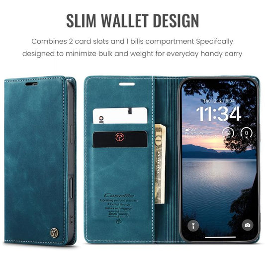 For iPhone 17 Pro CaseMe 013 Multifunctional Horizontal Flip Leather Phone Case(Blue) - iPhone 17 Pro Cases by CaseMe | Online Shopping UK | buy2fix