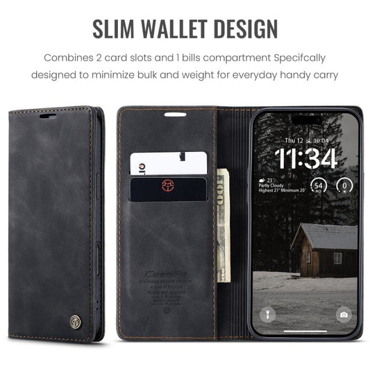 For iPhone 17 Air CaseMe 013 Multifunctional Horizontal Flip Leather Phone Case(Black) - iPhone 17 Air Cases by CaseMe | Online Shopping UK | buy2fix