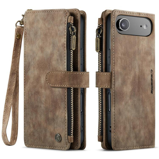 For iPhone Air CaseMe C30 Card Slots Zipper Wallet Leather Phone Case(Brown) - iPhone Air Cases by CaseMe | Online Shopping UK | buy2fix