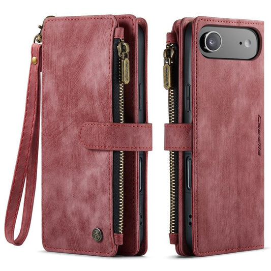 For iPhone Air CaseMe C30 Card Slots Zipper Wallet Leather Phone Case(Red) - iPhone Air Cases by CaseMe | Online Shopping UK | buy2fix