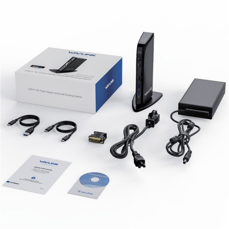 WAVLINK UG39PD1 13 in 1 Type-C Triple Monitors 4K HD Docking Station, Plug:UK Plug by WAVLINK