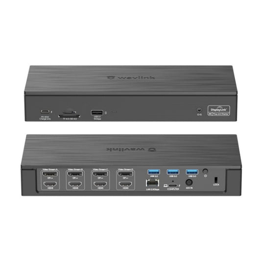 WAVLINK UG69PD8 Pro 18-in-1 DP / HD 5K Quadruple Display USB C Universal Docking Station, Plug:EU Plug by WAVLINK
