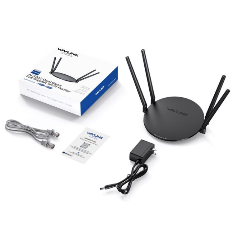 WAVLINK WN530HG3 AC1200 Dual Band AP Router 1000Mbps WAN / LAN Ethernet Port, Plug:UK Plug by WAVLINK