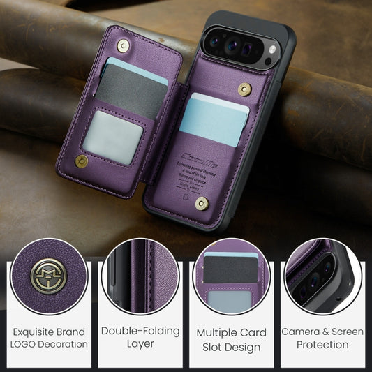 For Google Pixel 9 Pro XL CaseMe C22 Card Slots Holder RFID Anti-theft Phone Case(Purple) by CaseMe