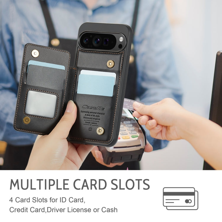 For Google Pixel 9 Pro XL CaseMe C22 Card Slots Holder RFID Anti-theft Phone Case(Black) by CaseMe