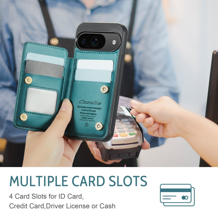 For Google Pixel 9 / 9 Pro CaseMe C22 Card Slots Holder RFID Anti-theft Phone Case(Green) by CaseMe