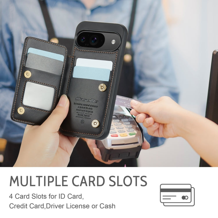 For Google Pixel 9 / 9 Pro CaseMe C22 Card Slots Holder RFID Anti-theft Phone Case(Black) by CaseMe