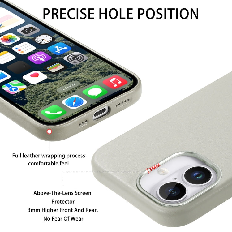For iPhone 16 Plus Electroplated Metal Button MagSafe Phone Case(White) by buy2fix