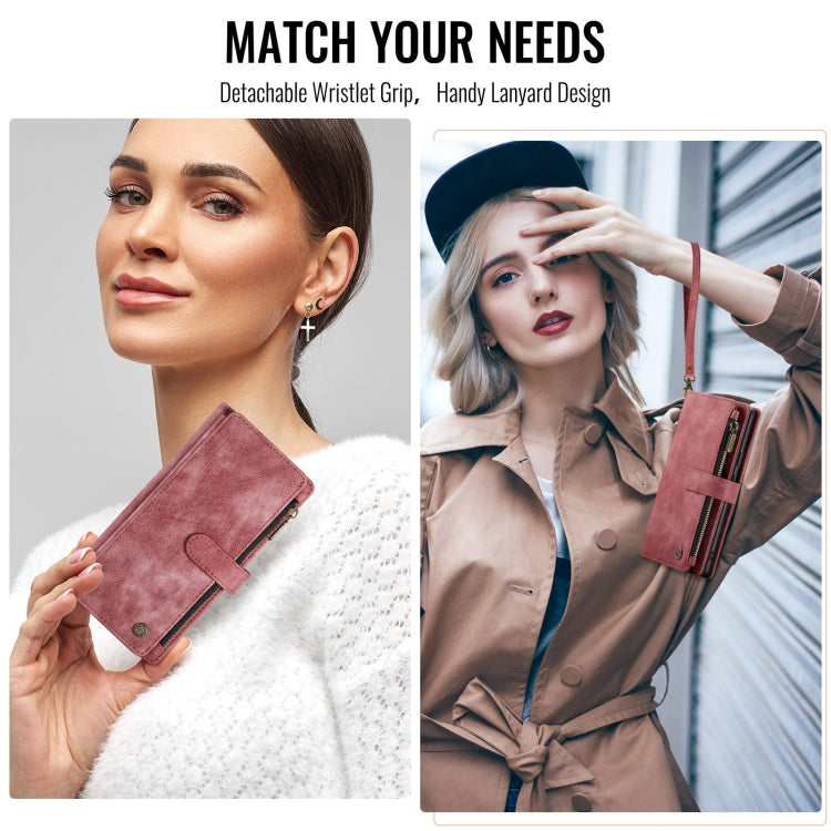 For Google Pixel 9 Pro XL / 10 Pro XL CaseMe C30 Card Slots Zipper Wallet Leather Phone Case(Wine Red) by CaseMe