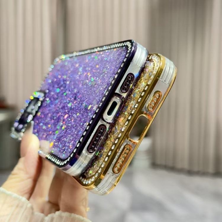 For iPhone 16 Pro Max Diamond Glitter Sequins TPU Phone Case(Silver) by buy2fix