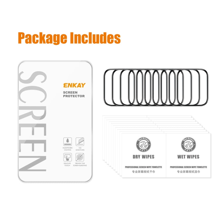 For Apple Watch Series 11 / 10 46mm 10pcs ENKAY 3D Full Coverage Soft PC Edge PMMA HD Screen Film by ENKAY