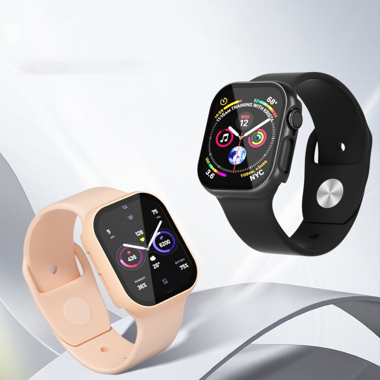 For Apple Watch Series 10 46mm Tempered Glass Film Integrated PC Watch Case(Transparent) - Watch Cases by buy2fix | Online Shopping UK | buy2fix