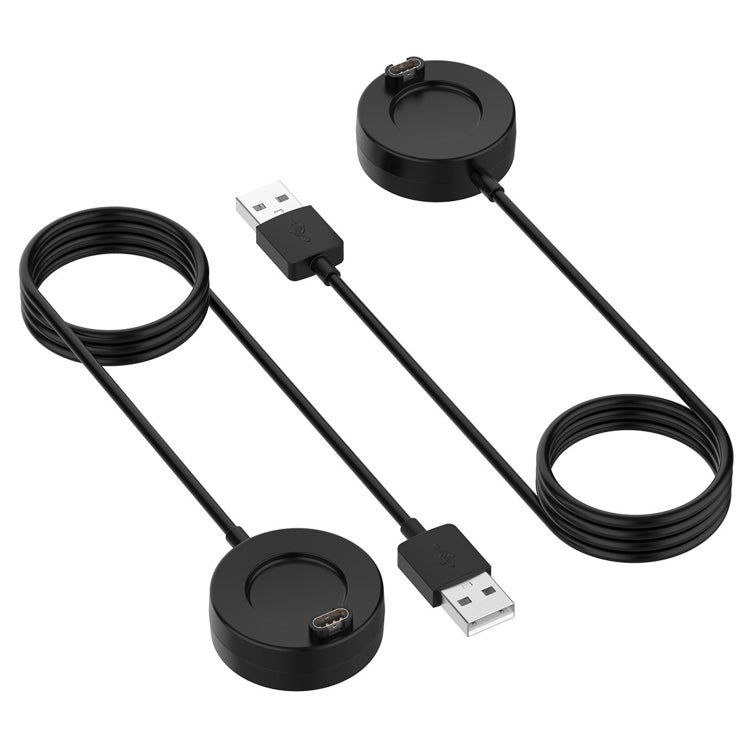 For Garmin Fenix 8 AMOLED / Vivoactive 6 USB Interface Disc Base Smart Watch Charging Cable, Length: 1m(Black) - Charger by buy2fix | Online Shopping UK | buy2fix