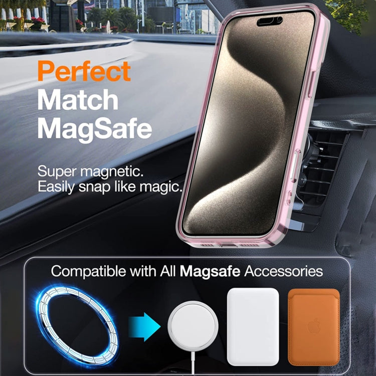 For iPhone 16 Pro Max Bright Shadow Magsafe Discoloration Phone Case(Black) by buy2fix