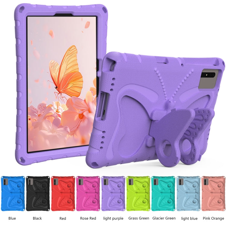 For Lenovo Tab M11 / Xiaoxin Pad 11 2024 Butterfly Bracket EVA Shockproof Tablet Case(Light Purple) by buy2fix