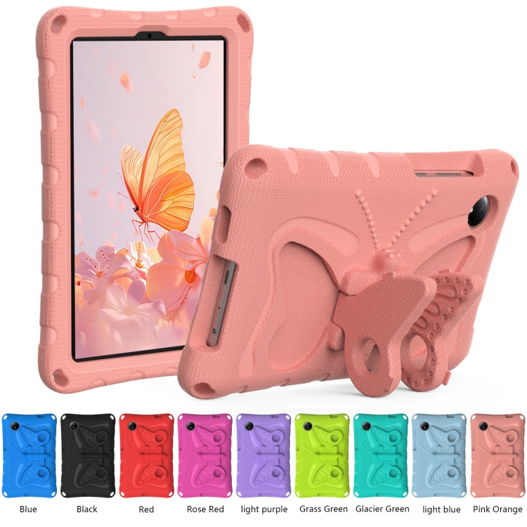For Xiaomi Redmi Pad SE 8.7 2024 Butterfly Bracket EVA Shockproof Tablet Case(Pink Orange) by buy2fix