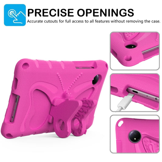 For Xiaomi Redmi Pad SE 8.7 2024 Butterfly Bracket EVA Shockproof Tablet Case(Rose Red) by buy2fix