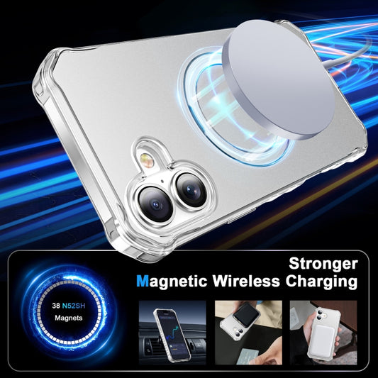 For iPhone 16 Plus Solid Color Wave MagSafe Holder Phone Case(Silver) by buy2fix