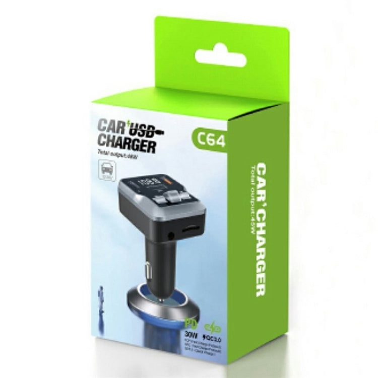 C64 MP3 Music Player Bluetooth 5.3 PD 30W Car Charger Handsfree Calling Audio Receiver by buy2fix