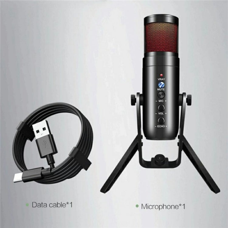 MU900 Max RGB Light E-Sports Gaming Condenser Microphone With Desktop Bracket by buy2fix