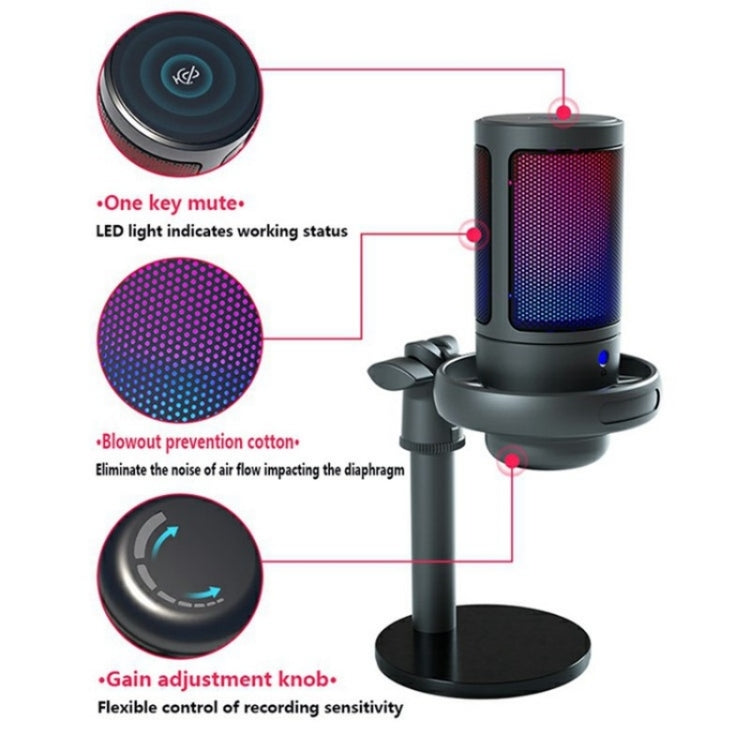 ME6S Professional Condenser Microphone USB Desktop Microphone by buy2fix