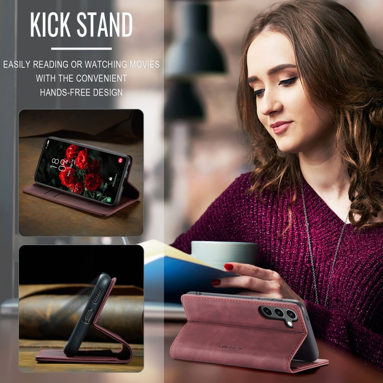 For Samsung Galaxy S24 FE 5G CaseMe 013 Multifunctional Horizontal Flip Leather Phone Case(Red) by CaseMe