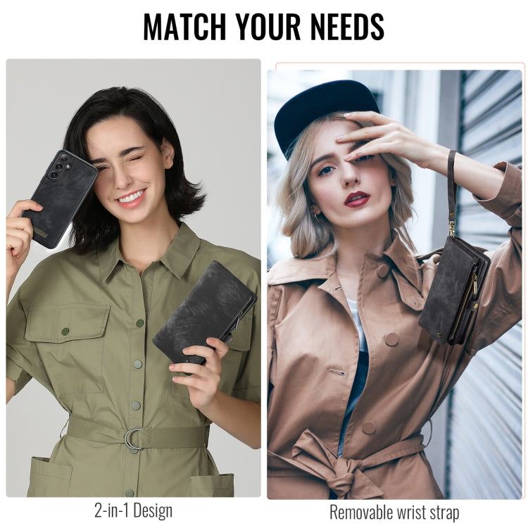 For Samsung Galaxy S24 FE 5G CaseMe 008 Detachable Multifunctional Leather Phone Case(Black) by CaseMe