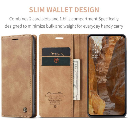 For OPPO Reno12 Pro 5G Global CaseMe 013 Multifunctional Horizontal Flip Leather Phone Case(Brown) by CaseMe